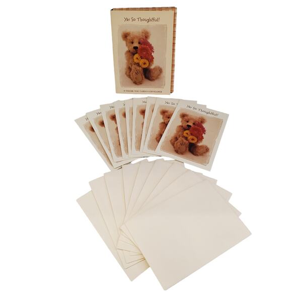 Vintage Boyds Bears Thank you Cards & Envelopes 2001 Boyds Collection Made USA - Picture 3 of 9